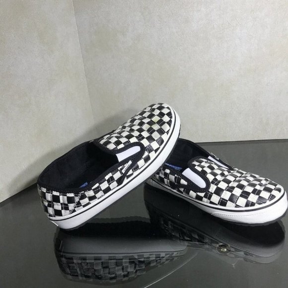 Vans Other - Vans Slip-On Slip Ultracush Slippers Men's Size 8 Black White Checkerboa New